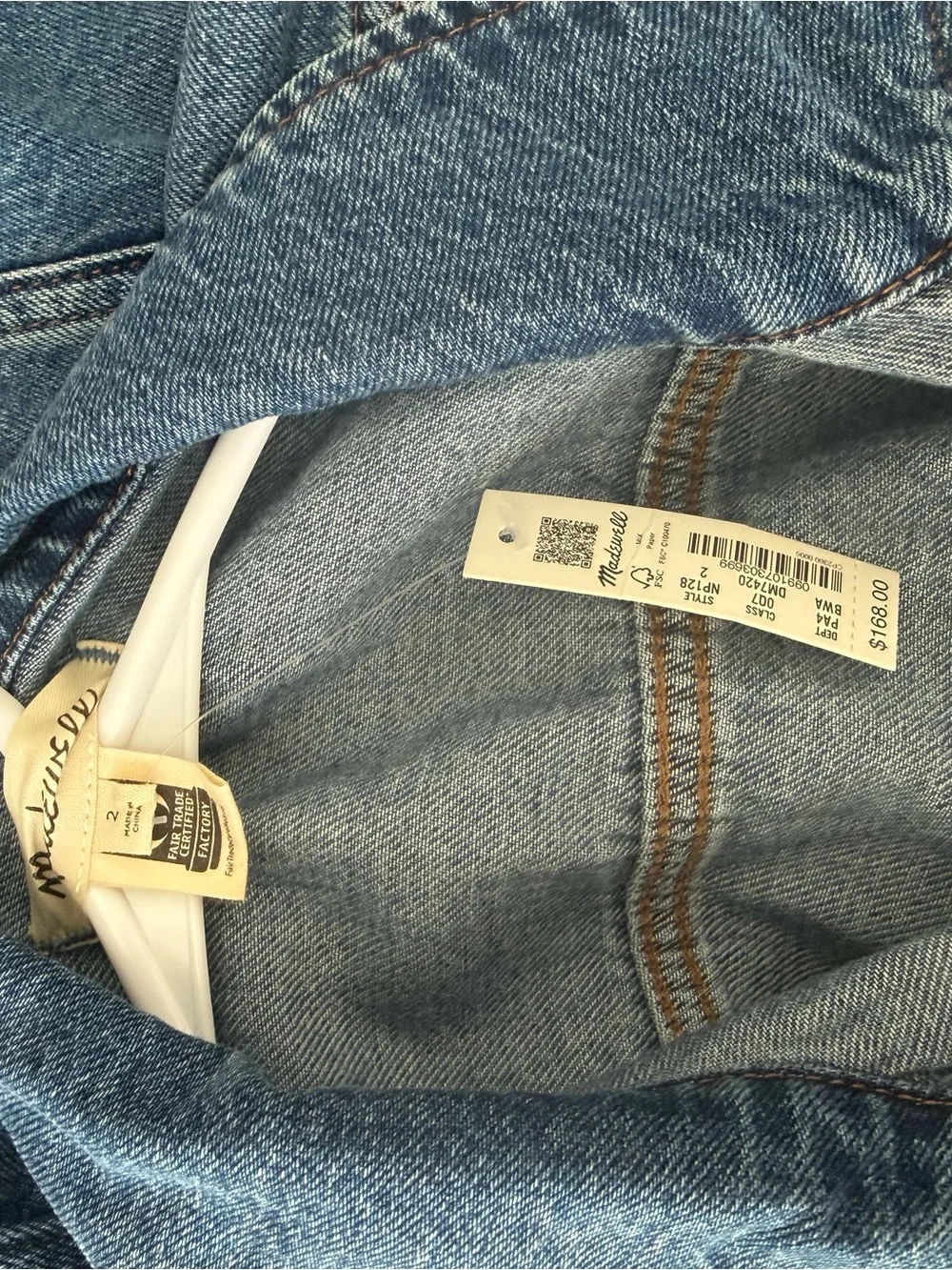 Madewell Blue Denim Wide-Leg Jumpsuit - Picture 3 of 3